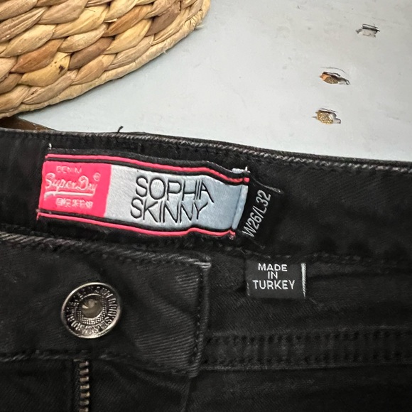 Superdry Sophia High Waist Skinny Jeans with Star Panel 26x32 - Picture 11 of 12